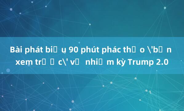 Bài phát biểu 90 phút phác thảo 'bản xem trước' về nhiệm kỳ Trump 2.0